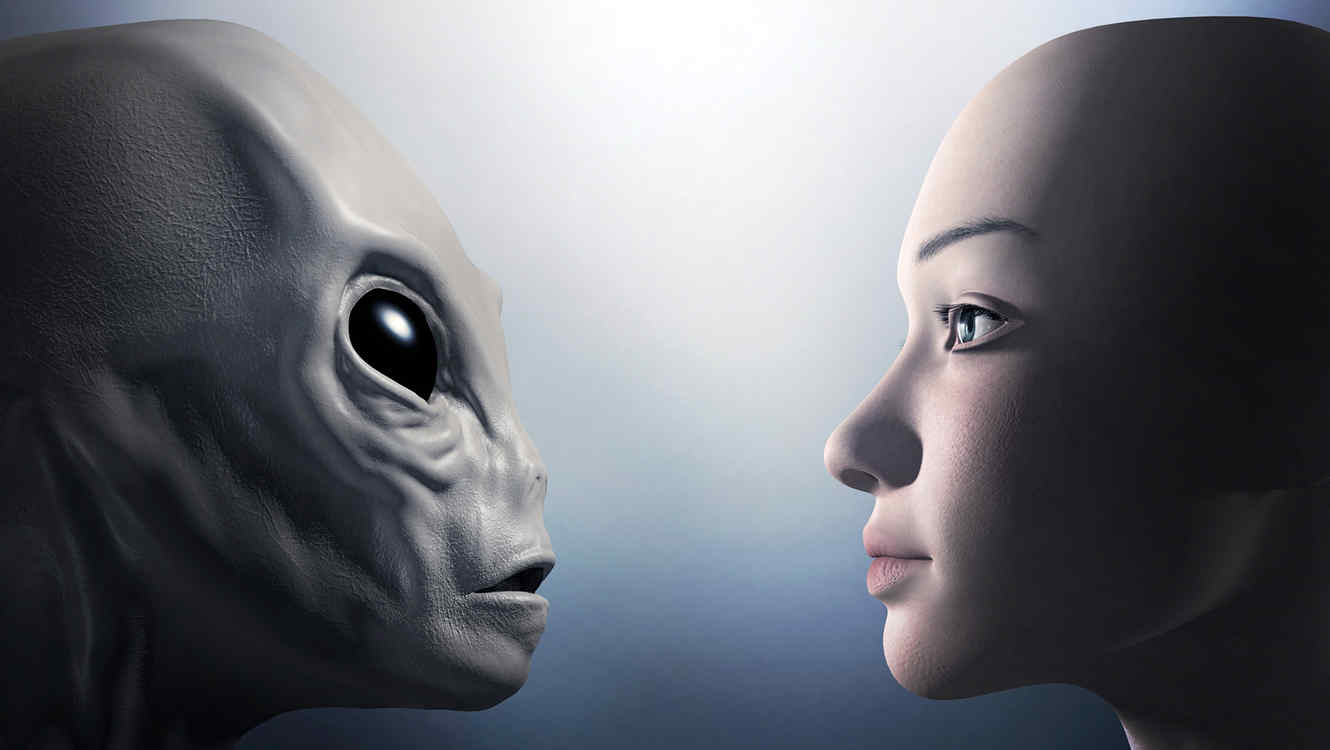 Extraterrestre y humano