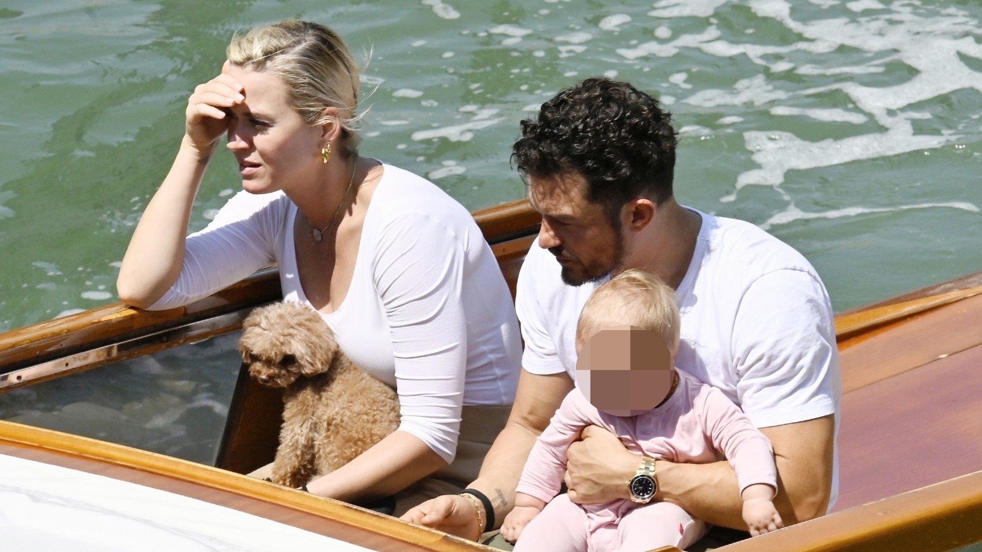 Katy Perry y Orlando Bloom de vacaciones con su hija en Venecia