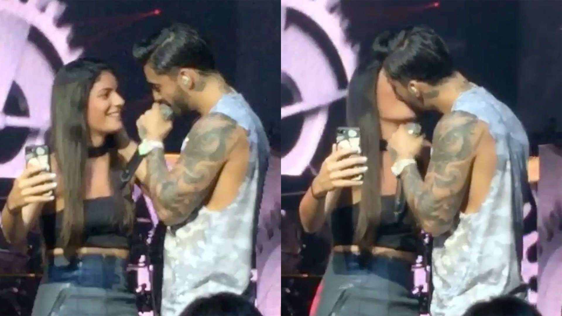 While Maluma was on tour in Miami, he invited one lucky fan on stage and sh...