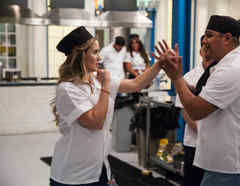 Kimberly Dos Ramos y Fernando Vargas detrás de cámaras en Top Chef Estrellas