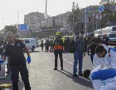 Ataque en la estación de autobús en la entrada de Jerusalén