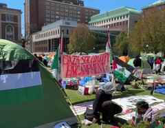 Protesta propalestina en Universidad de Columbia