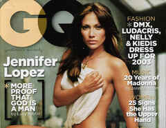 Jennifer Lopez en la portada de la revista GQ.