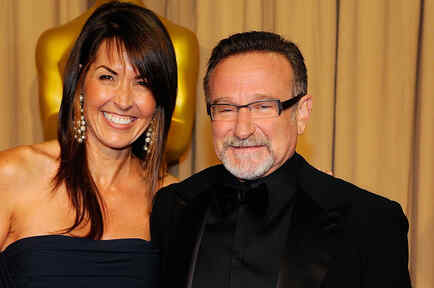 Robin Williams y su esposa en los premios Oscar.