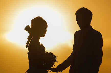 imagen de boda con sombras
