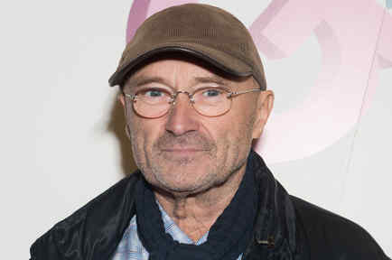 Phil Collins en la premiere de la película "Sum of All Parts"