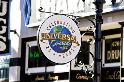 En esta foto del 22 de octubre del 2015, un anuncio en Hollywood Boulevard celebra el 25to aniversario de Universal Studios en Orlando, Florida.