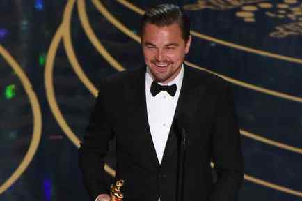 Leonardo DiCaprio en los Oscars 2016