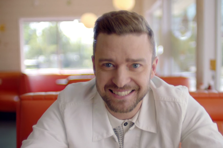Justin Timberlake en el video musical Can't stop the feeling