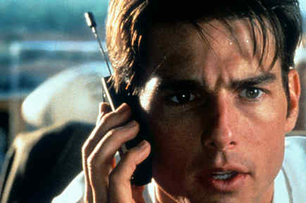 Tom Cruise al teléfono en Jerry Maguire
