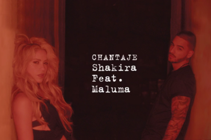 Arte del sencillo "Chantaje" de Shakira feat. Maluma