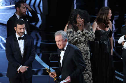 momento de confusión en la entrega de los Oscars