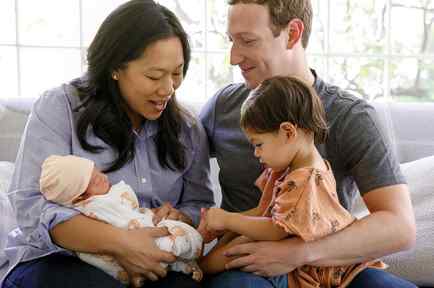 Mark Zuckerberg y Priscilla Chan presentan a su nueva hija.