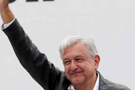 El presidente electo de México, Andrés Manuel López Obrador, hoy en el aniversario de masacre de 1968