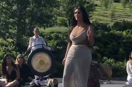 Kim Kardashian en su baby shower