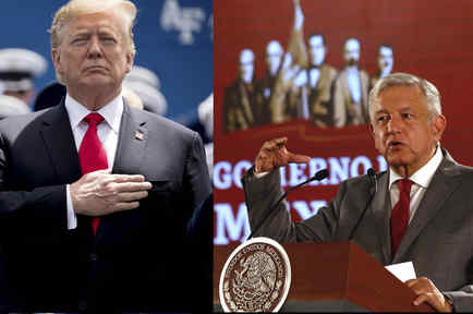 Trump, ayer (izquierda), y López Obrador, hoy. 