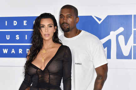 Kim Kardashian y Kanye West en MTV Video Music Awards 2016