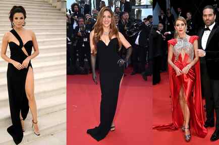 Eva Longoria, Shakira, Geraldine Bazán y Alejandro Nones en Cannes 2022