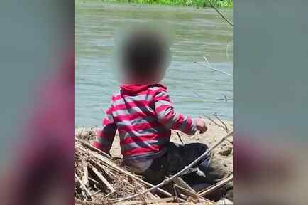 Bebé rescatado del río Grande