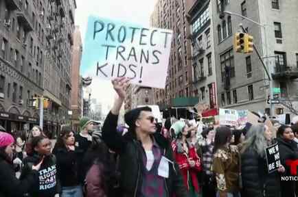 Protesta transgénero en Nueva York