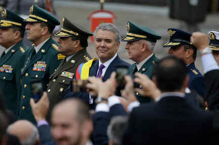 Iván Duque durante su toma de posesión como presidente de Colombia el martes 7 de agosto de 2018