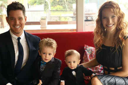 Michael Buble con su familia