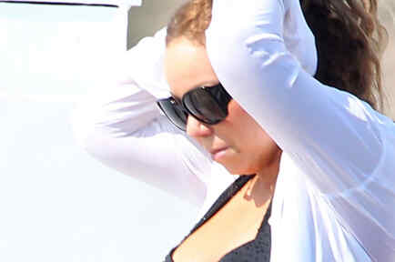 Mariah Carey en su traje de baño