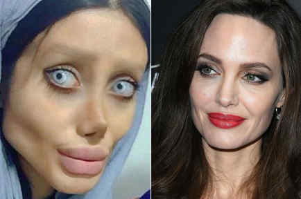 Sahar Tabar y Angelina Jolie collage