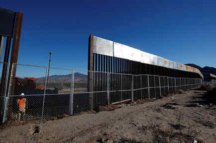Parte del muro fronterizo entre EEUU y México
