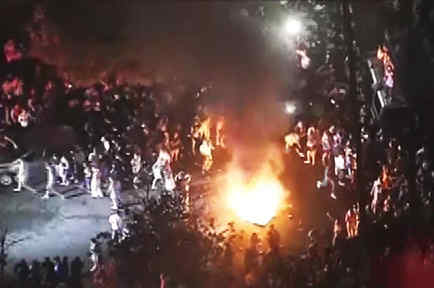 Disturbios por partido de Basquetbol Michigan UCLA