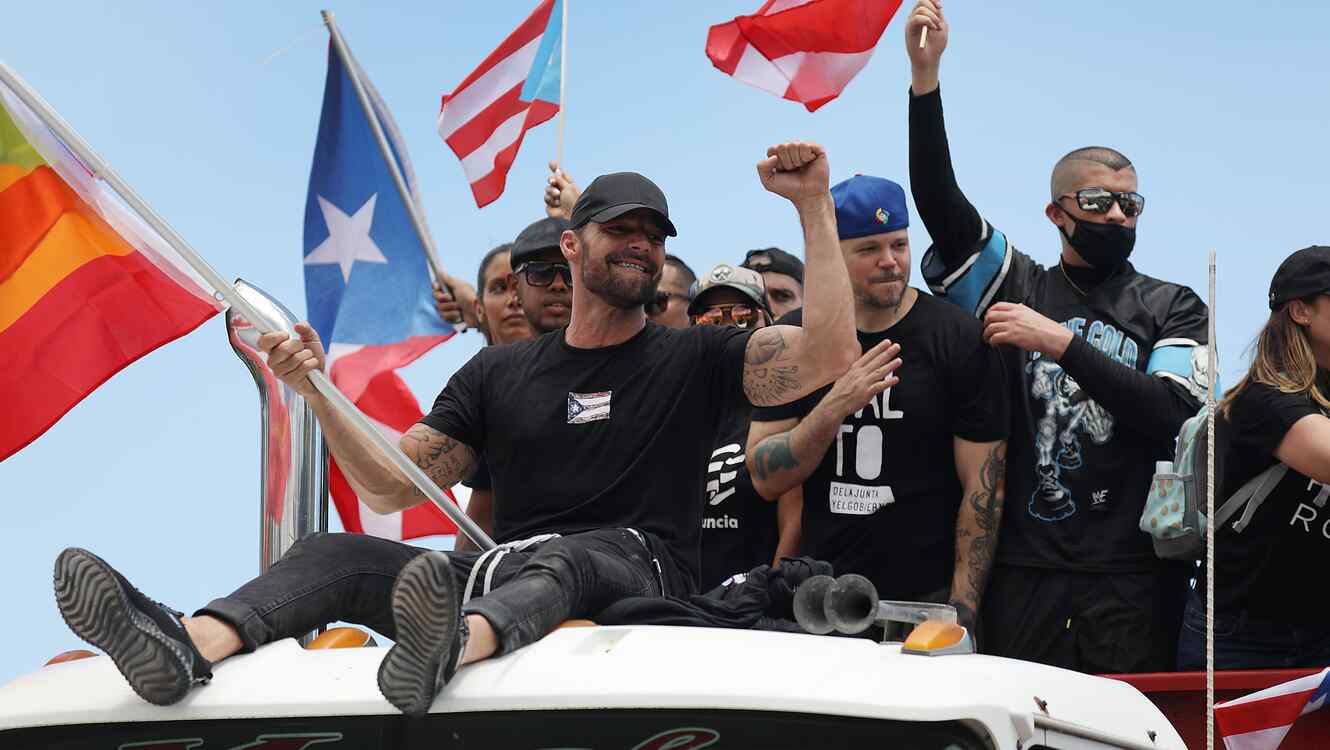 Ricky Martin in Puerto Rico protest