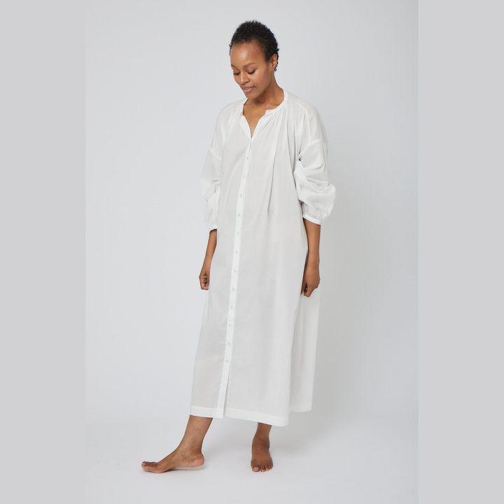 Long Button Front Nightgown