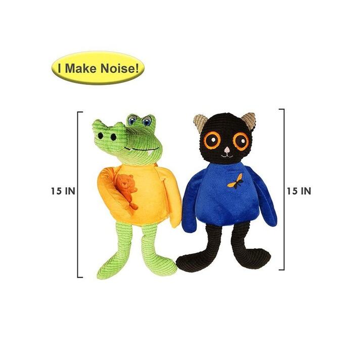 Hipster Pack Alligator Cat Toy Set - Dúo de juguetes para gatos