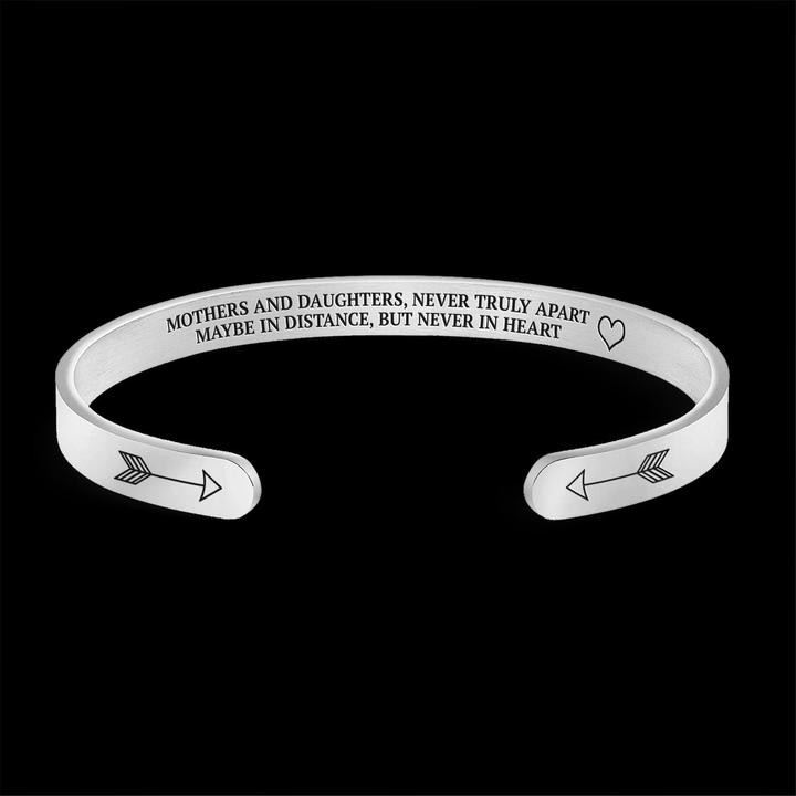 Mothers and Daughters Never Truly Apart Cuff Bracelet