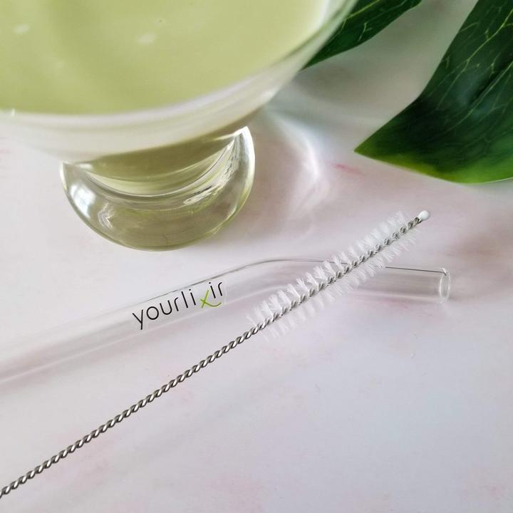 Glass Eco-Straw with Cleaner & Sleeve
