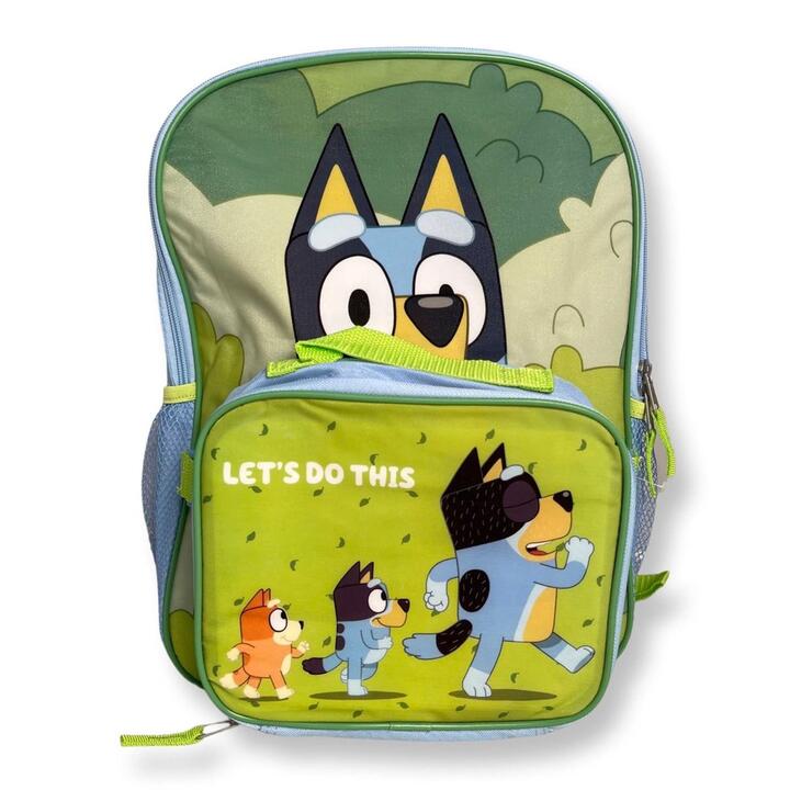 Bluey Let's Do This 16" Backpack and Lunch Bag Set