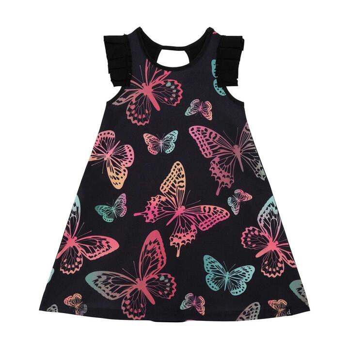 Dress With Multicolored Butterflies