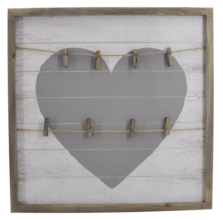 SQUARE FRAMED HEART SHAPED WALL CLIPS