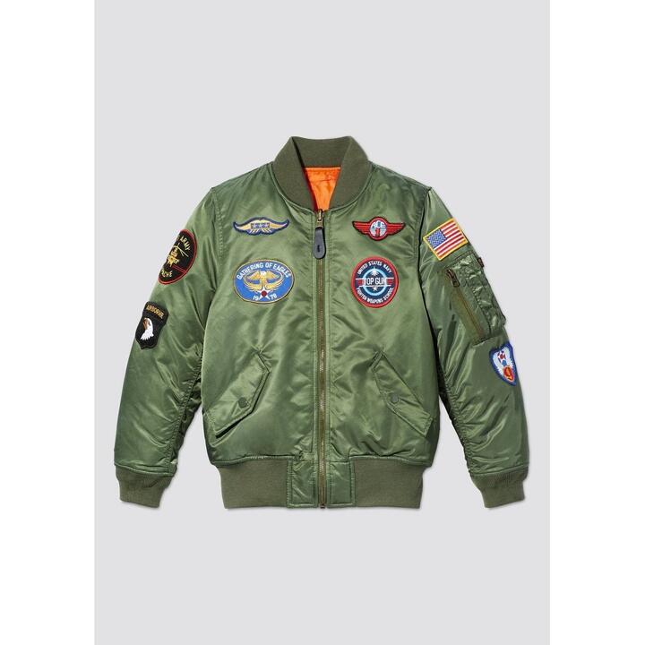 Youth Ma-1 Bomber Jacket W/ Patches