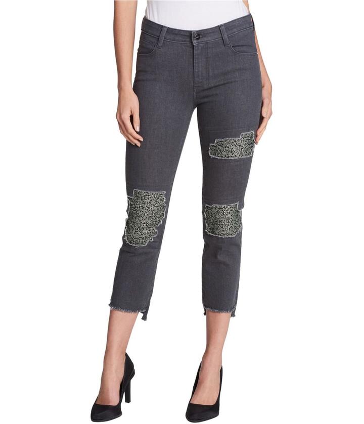 Dkny Womens Sequined Skinny Fit Jeans
