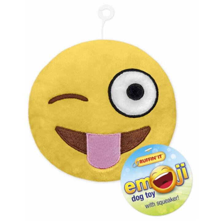 Products Emoji Plush Dog Toy with Squeaker Assorted Emoji Styles