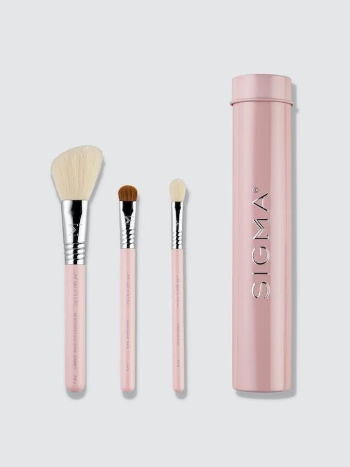 Beauty Essential Trio Brush Set - Light Pink - ONE SIZE FITS ALL