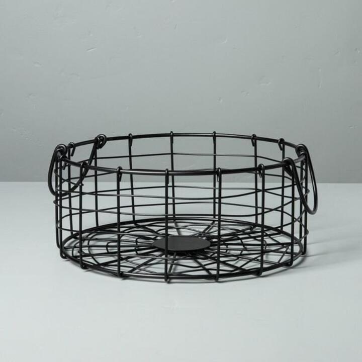 Wire Storage Basket with Handles