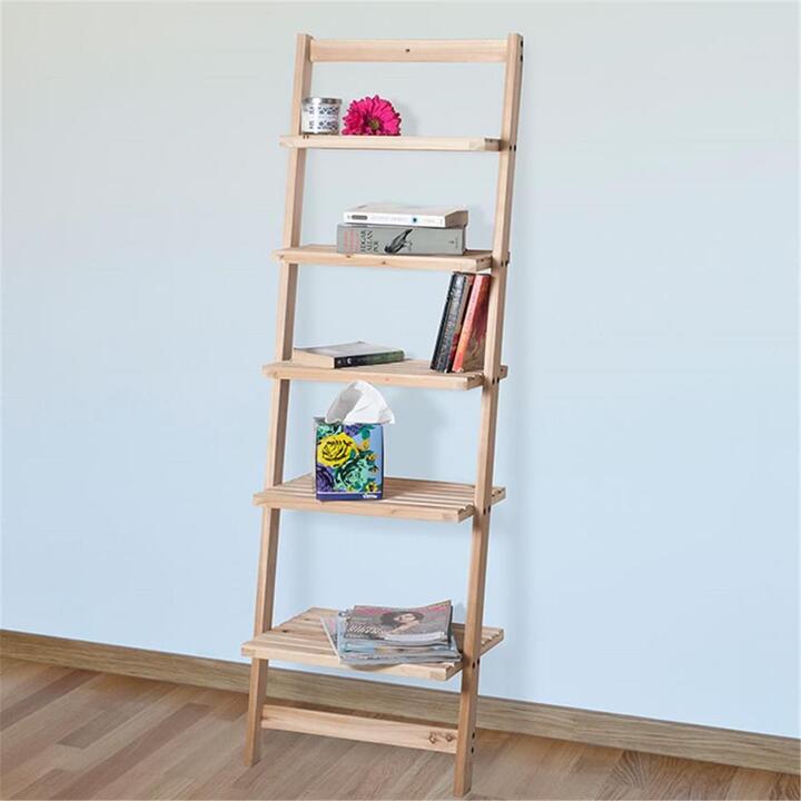 Lavish Home Tier Decorative Leang Ladder Book Shelf