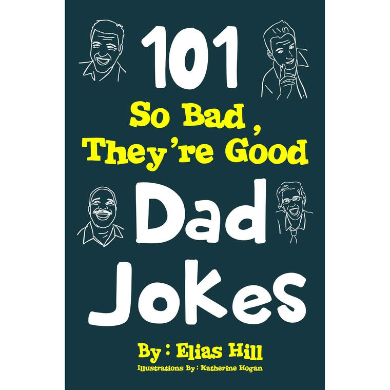 101 So Bad, They're Good Dad Jokes Tapa blanda, idea de regalo para el día del padre barato-