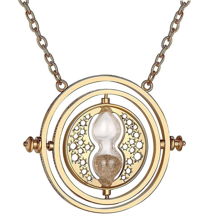 18K Gold Plated Stainless Steel Harry Potter Time Turner Necklace hour Hourglass - Walmart