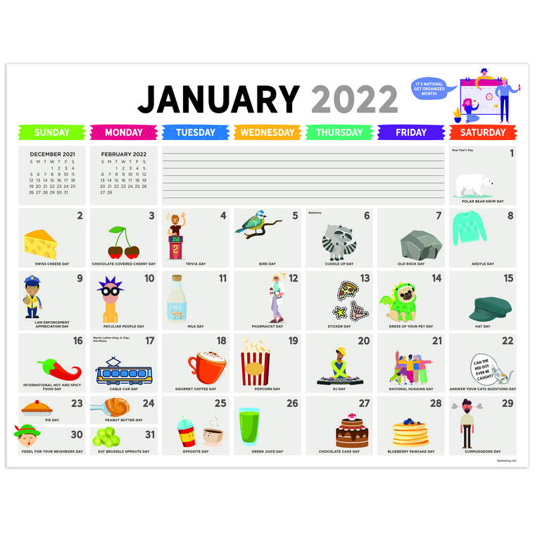 2022 Every Day's A Holiday Desk Pad Blotter Calendar - Michaels