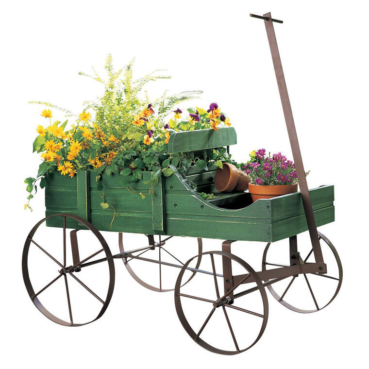 Amish Wagon IndoorOutdoor Decorative Planter - Walmart