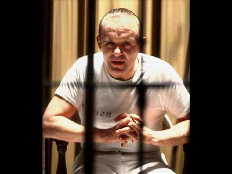 El actor Anthony Hopkins como Hannibal Lecter en una escena de El silencio de los inocentes