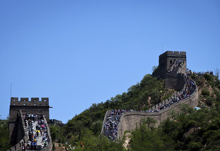 Una sección de la Muralla China al norte de Beijing.